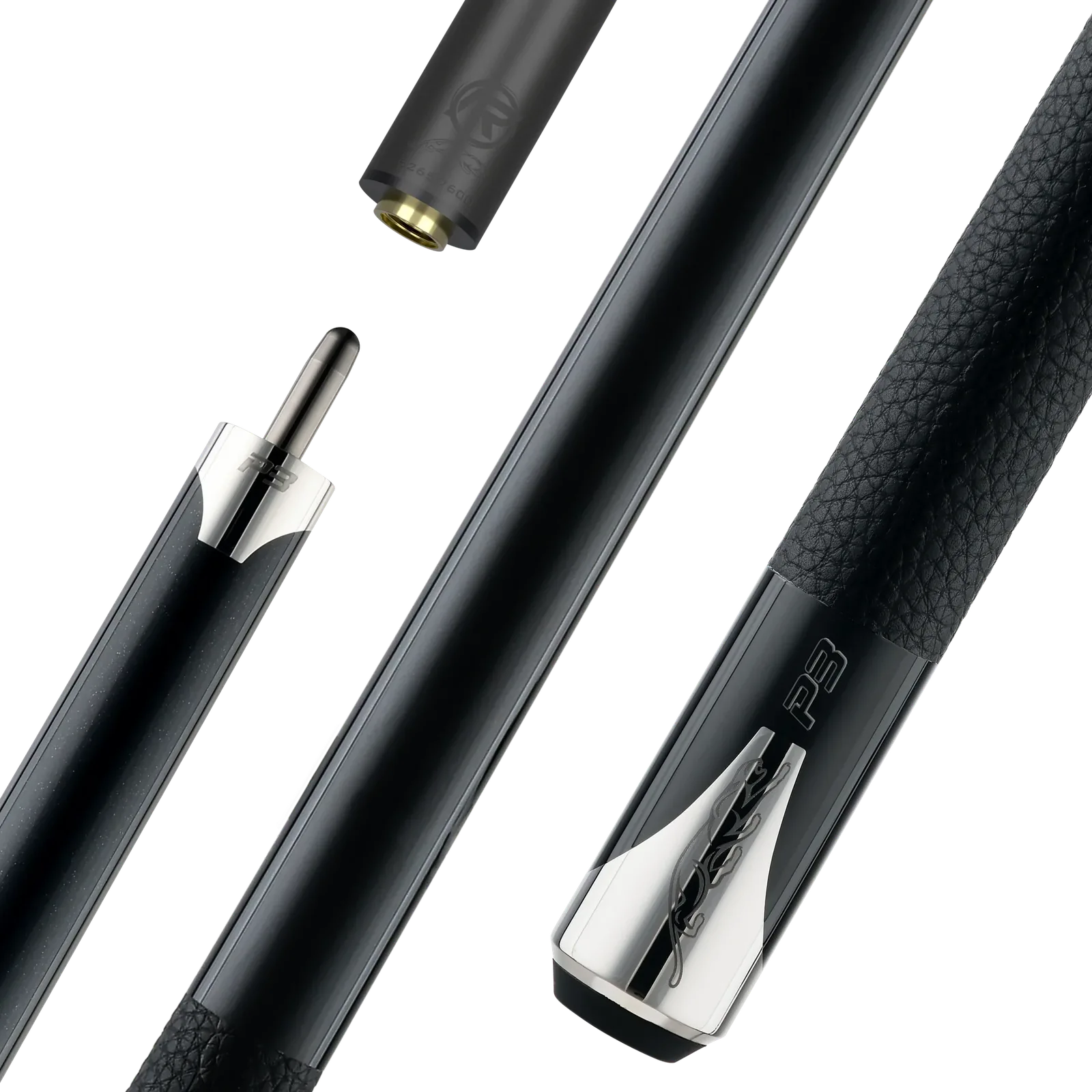 Predator P3 Black Pool Cue Leather Luxe Wrap Predator P3 Black Pool Cue Leather Luxe Wrap