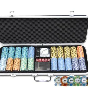 500 Ct Monte Carlo 14g Black Aluminum Poker Chips